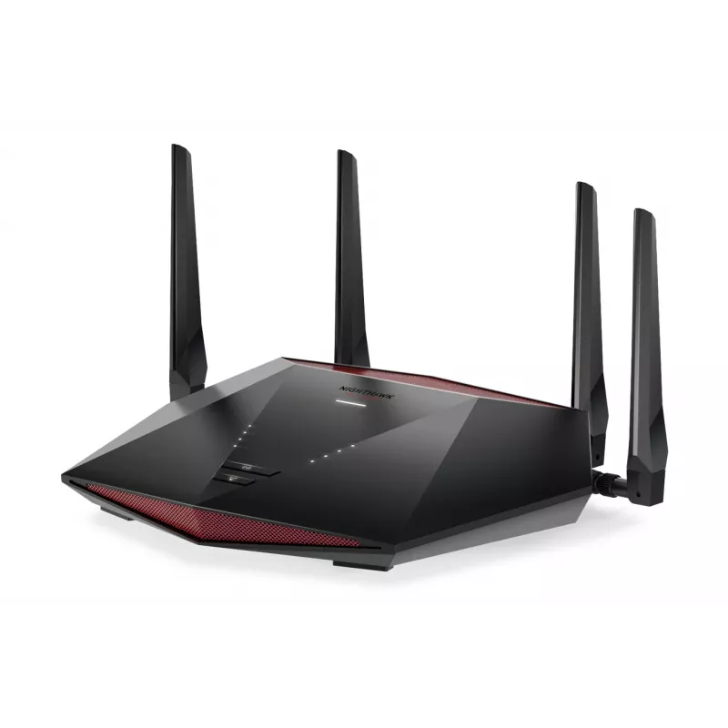NETGEAR Nighthawk XR1000 WiFi 6 spēļu maršrutētājs, Wi-Fi 6 (802.11ax), divjoslu (2.4 GHz / 5 GHz), Ethernet LAN, melns, galda maršrutētājs