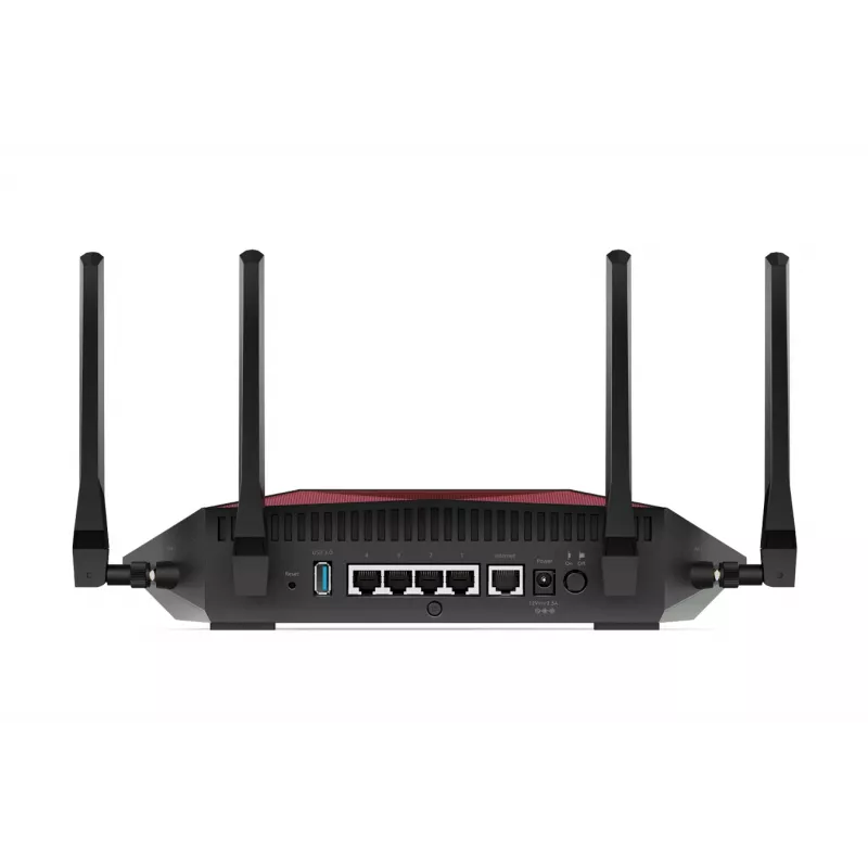 NETGEAR Nighthawk XR1000 WiFi 6 spēļu maršrutētājs, Wi-Fi 6 (802.11ax), divjoslu (2.4 GHz / 5 GHz), Ethernet LAN, melns, galda maršrutētājs