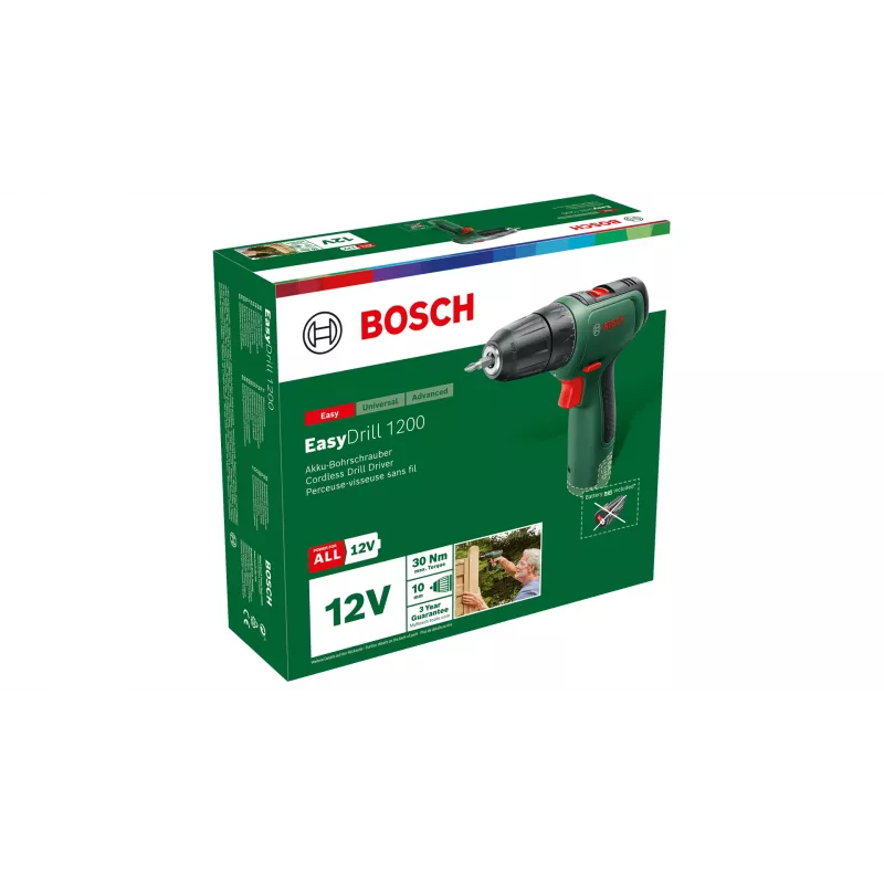 Bosch EasyDrill 1200 1500 RPM bezatslēgas urbjmašīna 940 g melna, zaļa