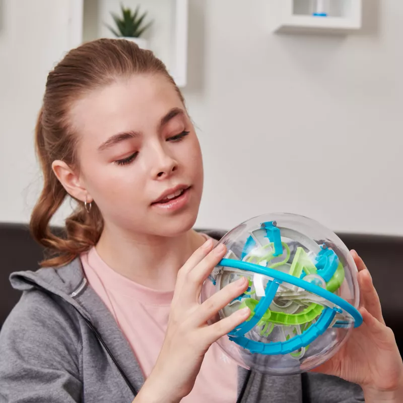 Spēle Perplexus Rebel, 3D labirinta spēle ar 70 šķēršļiem, Labirinta puzles rotaļlieta, 6 g.
