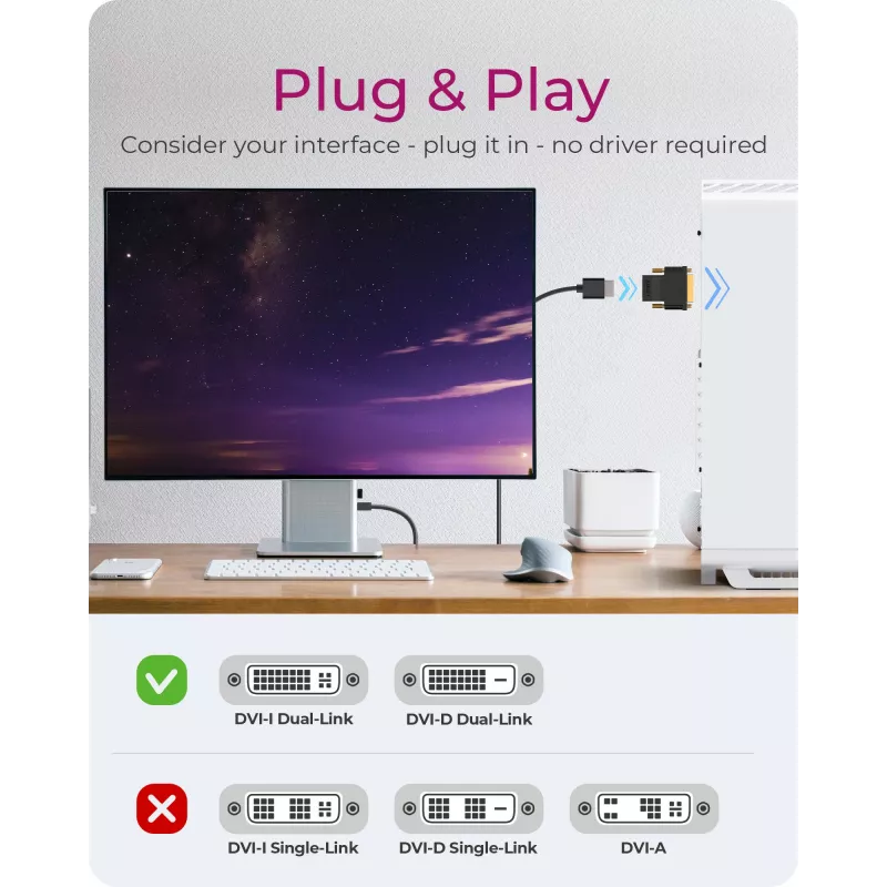 ICY BOX IB-AC552 DVI-D uz HDMI Type A (Standard)
