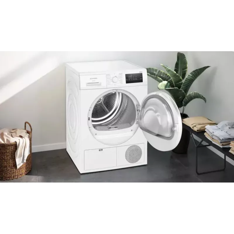 Siemens iQ300 WT43H004 veļas žāvētājs Brīvstāvošs Ielādēšana no priekšas 8 kg Balts