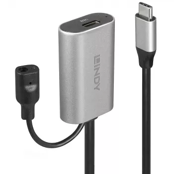 Lindy 5m USB 3.2 Gen 1 C/C Active Extension, 5 m, USB C, USB C, USB 3.2 Gen 1 (3.1 Gen 1), 5 Gbit/s, Melns