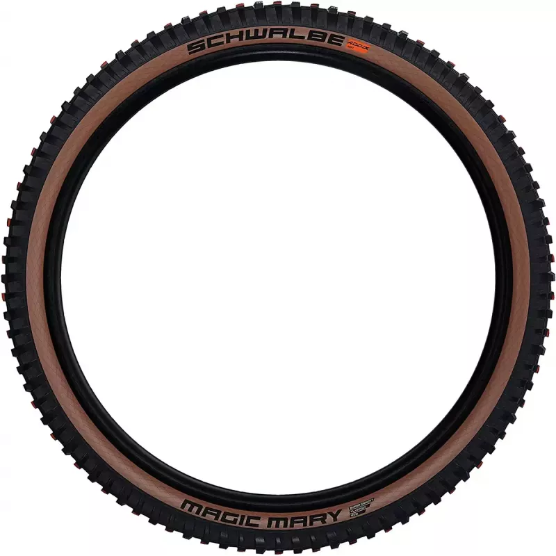 Riepa velosipēdam Schwalbe Magic Mary Super Gravity — melna/bronza