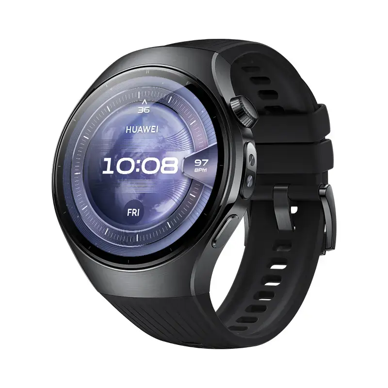 Smartwatch HUAWEI WATCH 5 — apaļš, 46 mm, 1,38 collu displejs, GPS, Bluetooth, mobilais tīkls, melns