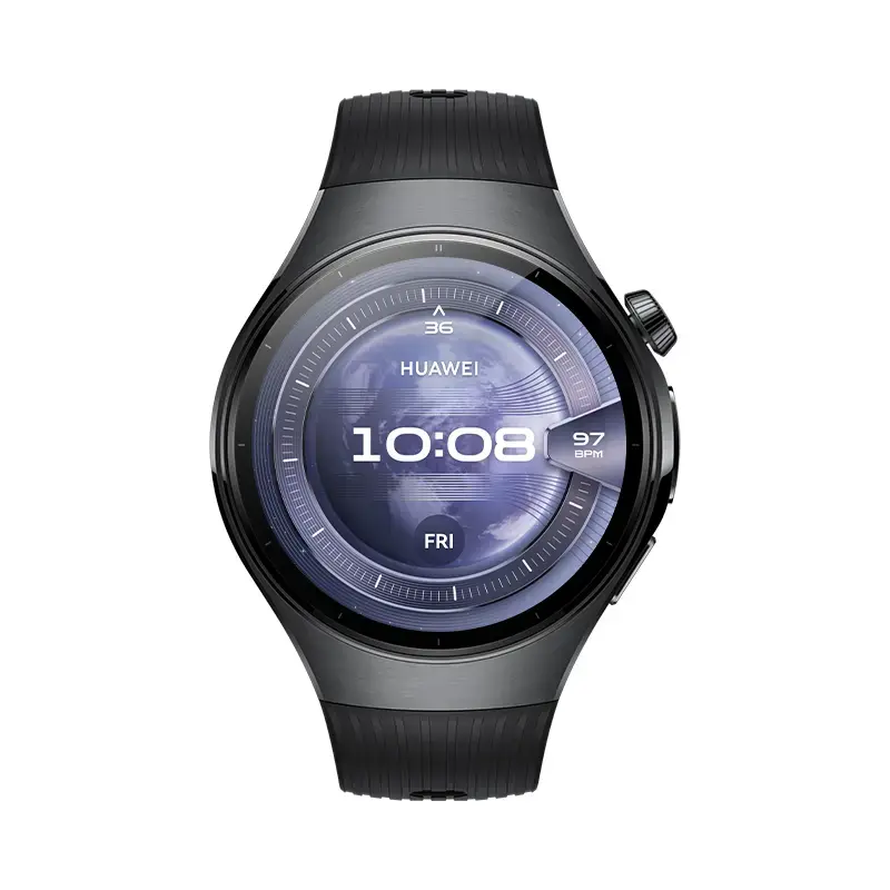 Smartwatch HUAWEI WATCH 5 — apaļš, 46 mm, 1,38 collu displejs, GPS, Bluetooth, mobilais tīkls, melns