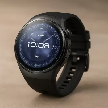 Smartwatch HUAWEI WATCH 5 — apaļš, 46 mm, 1,38 collu displejs, GPS, Bluetooth, mobilais tīkls, melns