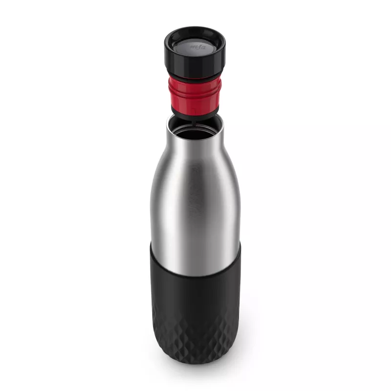 EMSA Bludrop Sleeve N3111100 dzeramā pudele ikdienas lietošanai 700 ml nerūsējošais tērauds melna, nerūsējošais tērauds