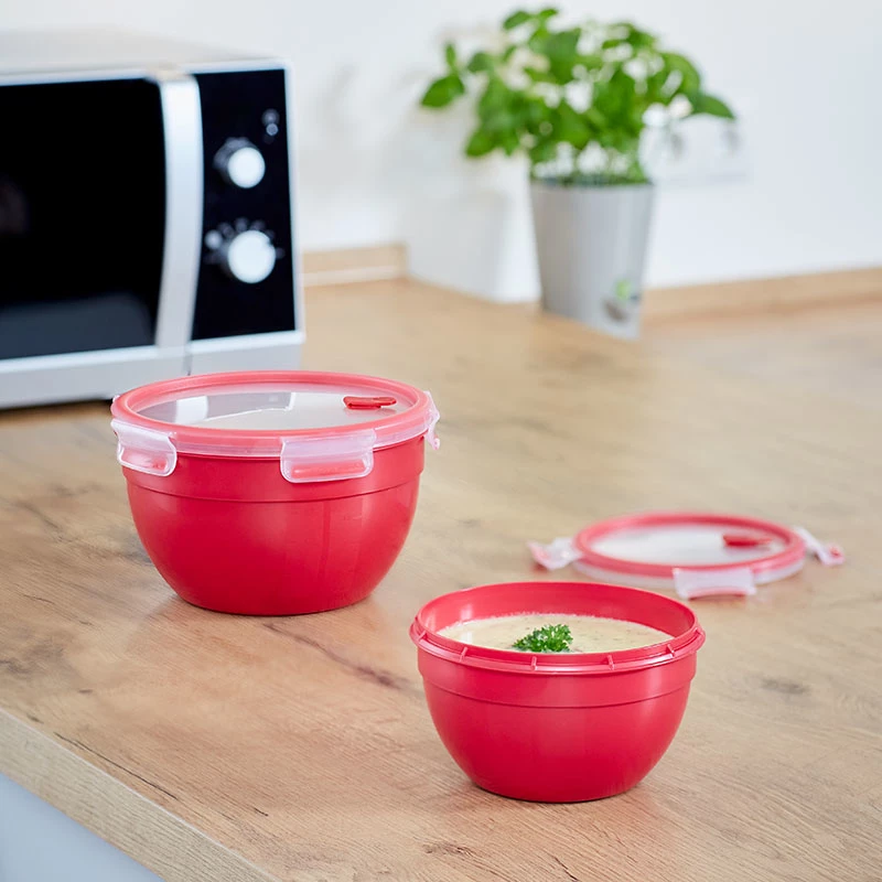 Kastīte EMSA N10605 Apaļa 1.1 L Sarkana Caurspīdīga 95 mm 16.7 cm