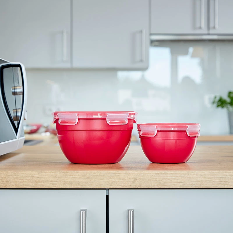 Kastīte EMSA N10605 Apaļa 1.1 L Sarkana Caurspīdīga 95 mm 16.7 cm