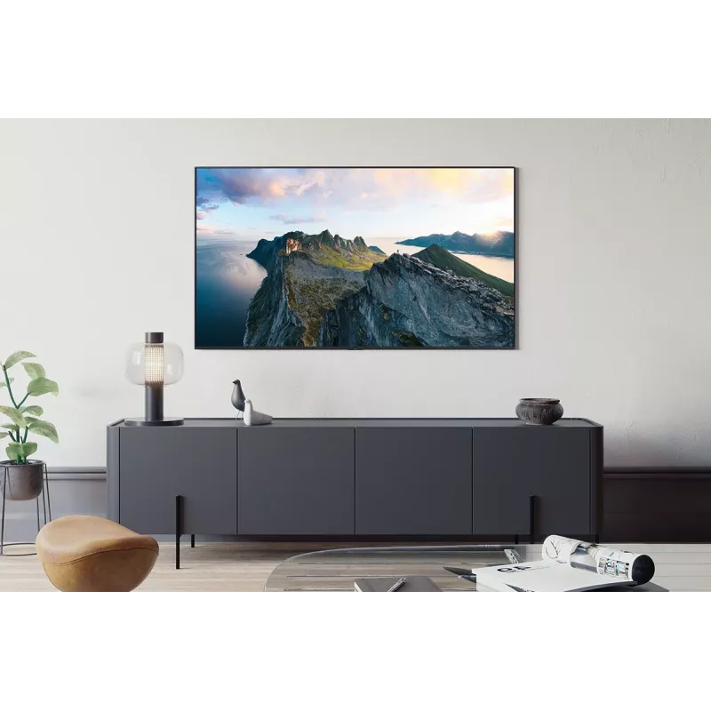 Smart TV Samsung GQ85QN80FAU 85 collas (2,16 m) QLED 4K Ultra HD, Motion Xcelerator, Wi‑Fi, DVB-T2/C/S2 — Carbon/Sudrabs