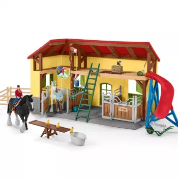 schleich FARM WORLD Zirgu stallis, Ferma, Fermas dzīvnieki / fermas rotaļlietas, 3 gadi, Daudzkrāsains, Plastmasa