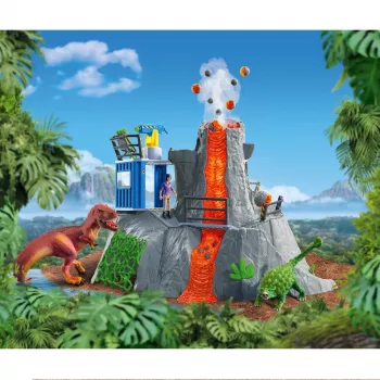Schleich Dinozauri Vulkanu Ekspedīcijas Bāzes Nometne Daudzkrāsaina 42564