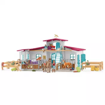 schleich HORSE CLUB Pieezera jāšanas centrs, Ferma, Zirgu stallis, Zirgi, 5 gadi, Daudzkrāsains, Plastmasa