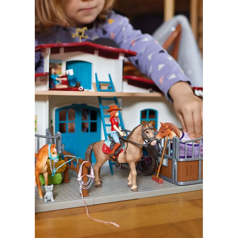 schleich HORSE CLUB Pieezera jāšanas centrs, Ferma, Zirgu stallis, Zirgi, 5 gadi, Daudzkrāsains, Plastmasa
