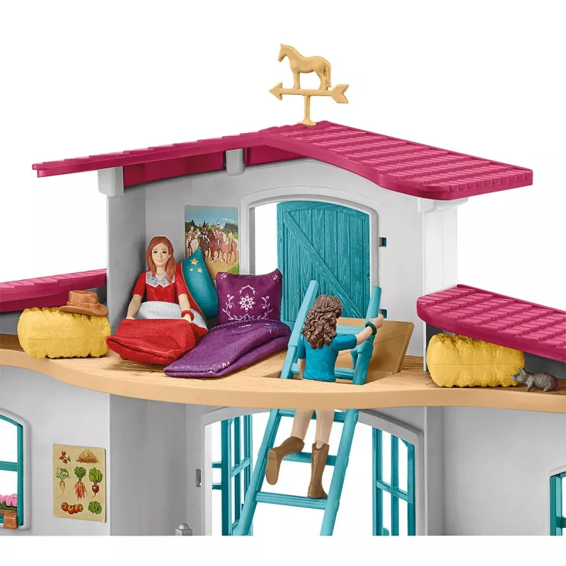 schleich HORSE CLUB Pieezera jāšanas centrs, Ferma, Zirgu stallis, Zirgi, 5 gadi, Daudzkrāsains, Plastmasa