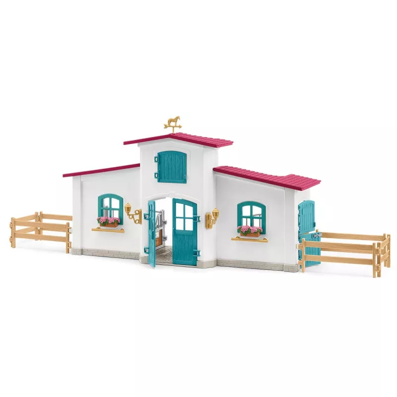schleich HORSE CLUB Pieezera jāšanas centrs, Ferma, Zirgu stallis, Zirgi, 5 gadi, Daudzkrāsains, Plastmasa