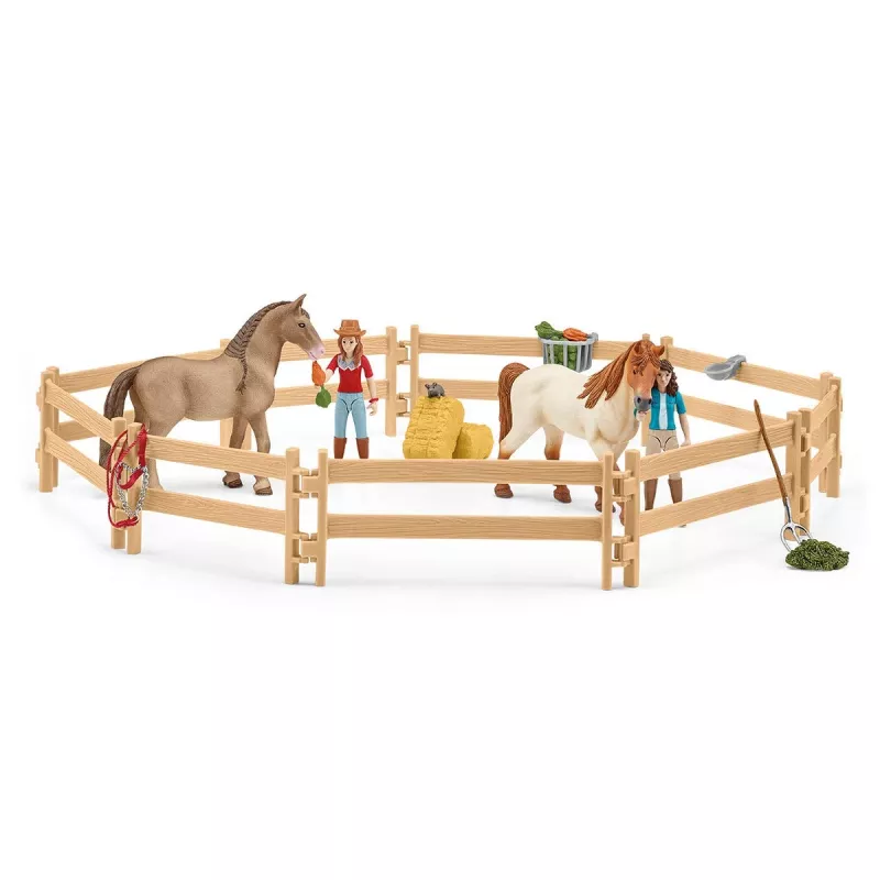 schleich HORSE CLUB Pieezera jāšanas centrs, Ferma, Zirgu stallis, Zirgi, 5 gadi, Daudzkrāsains, Plastmasa