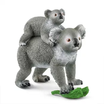 Schleich WILD LIFE Koala Mother and Baby 42566 zaļa pelēka