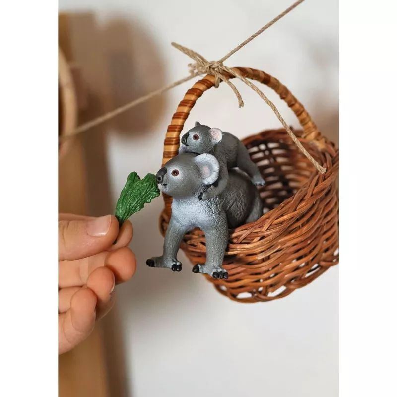 Schleich WILD LIFE Koala Mother and Baby 42566 zaļa pelēka