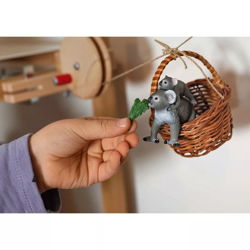 Schleich WILD LIFE Koala Mother and Baby 42566 zaļa pelēka