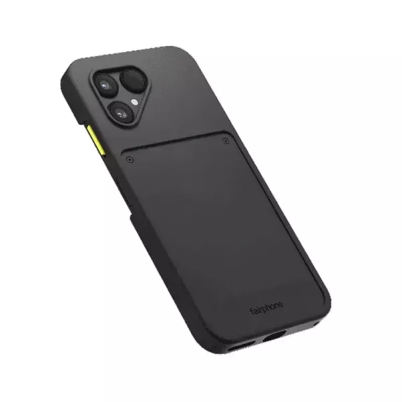 Fairphone aizsargapvalks Protective Case v1 Fairphone (Gen. 6) — vāciņš, piemērots 16 cm (6,3 collu) ekrānam, melns