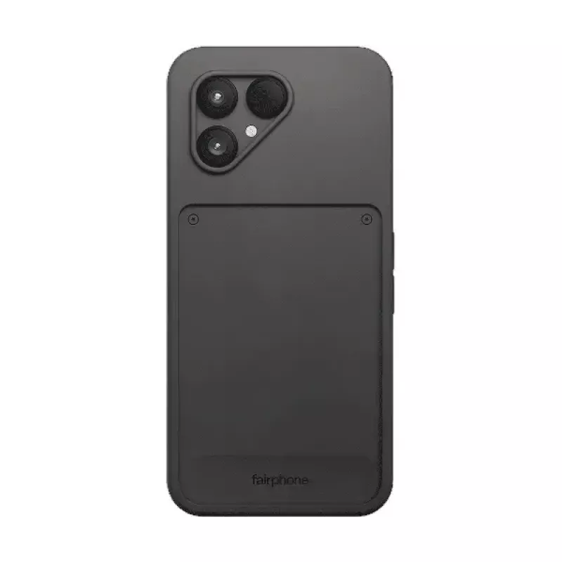 Fairphone aizsargapvalks Protective Case v1 Fairphone (Gen. 6) — vāciņš, piemērots 16 cm (6,3 collu) ekrānam, melns