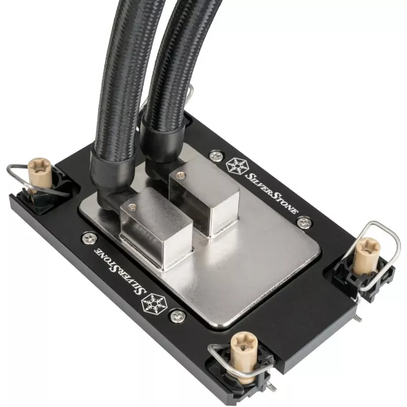 CPU dzesētāja kontaktligzdas montāžas komplekts SILVERSTONE XAC-MK-4710 — kronšteins Intel LGA4677 / LGA4710, melns, XE360PDD / XE360 sērijai