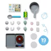 Melissa & Doug Simmer & Stir Stovetop Play Set ar Water WOW! Krāsu atklāšanas rotaļu ēdienu pirmsskolas rotaļlieta vecumam no 3 gadiem
