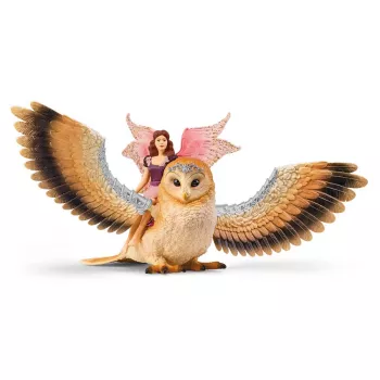 schleich BAYALA Feja lidojumā uz Glam-Owl, 5 gadi, Saules elfi, vienradži un fejas, Daudzkrāsu, Plastmasa