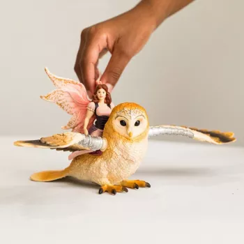 schleich BAYALA Feja lidojumā uz Glam-Owl, 5 gadi, Saules elfi, vienradži un fejas, Daudzkrāsu, Plastmasa
