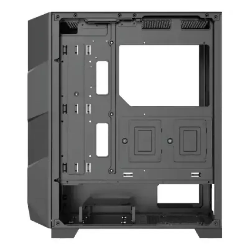 PC Midi Tower korpuss XILENCE Performance A+ BREEZE II — melns, rūdīts stikls, atbalsta ATX/Micro‑ATX/Mini‑ITX, 3x140 mm priekšā, 1x120 mm aizmugurē