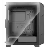 PC Midi Tower korpuss XILENCE Performance A+ BREEZE II — melns, rūdīts stikls, atbalsta ATX/Micro‑ATX/Mini‑ITX, 3x140 mm priekšā, 1x120 mm aizmugurē