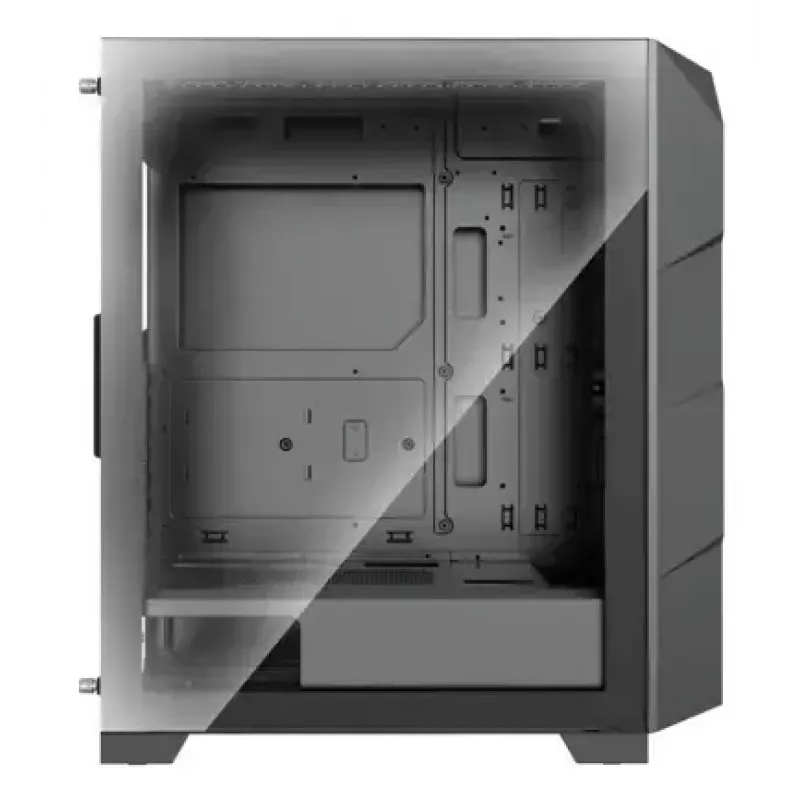 PC Midi Tower korpuss XILENCE Performance A+ BREEZE II — melns, rūdīts stikls, atbalsta ATX/Micro‑ATX/Mini‑ITX, 3x140 mm priekšā, 1x120 mm aizmugurē