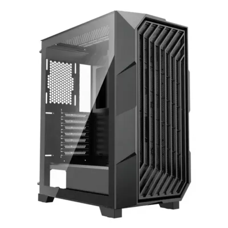 PC Midi Tower korpuss XILENCE Performance A+ BREEZE II — melns, rūdīts stikls, atbalsta ATX/Micro‑ATX/Mini‑ITX, 3x140 mm priekšā, 1x120 mm aizmugurē