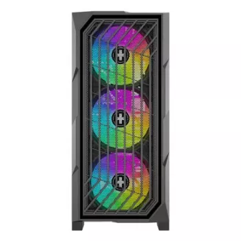PC Midi Tower korpuss XILENCE Performance A+ BREEZE II — melns, rūdīts stikls, atbalsta ATX/Micro‑ATX/Mini‑ITX, 3x140 mm priekšā, 1x120 mm aizmugurē