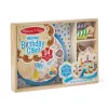 Melissa & Doug dzimšanas dienas kūka - koka rotaļu ēdiens ar dažādiem papildinājumiem un 7 svecēm
