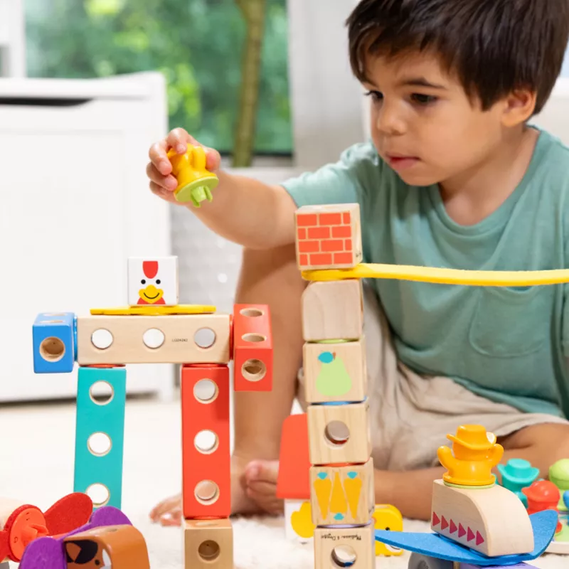 Melissa & Doug MDT BBN Blockables Town Pyst GML, 2 gadi, 73 gab., Plastmasa, Koks