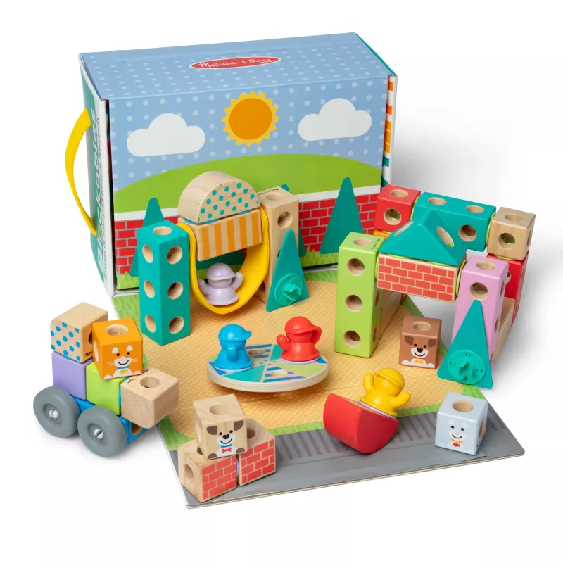 Melissa & Doug MDT BBN Blockables Town Pyst GML, 2 gadi, 73 gab., Plastmasa, Koks