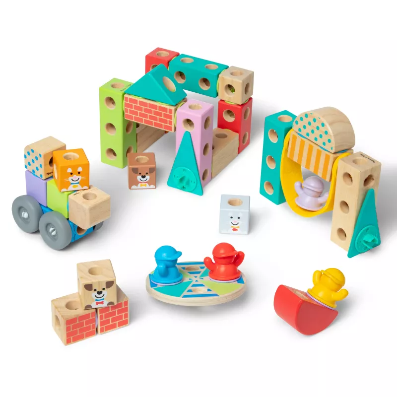Melissa & Doug MDT BBN Blockables Town Pyst GML, 2 gadi, 73 gab., Plastmasa, Koks