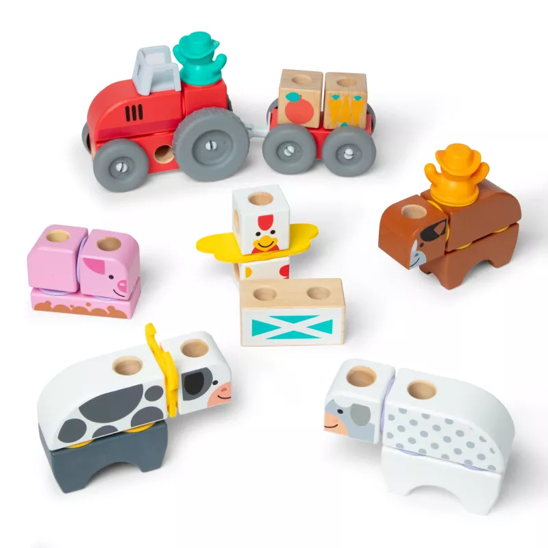 Melissa & Doug MDT BBN Blockables Farm GML, 2 yr(s), 56 gab., Plastic, Wood