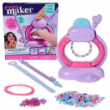 Aproču izgatavošanas komplekts Spin Master Cool Maker Stack'd Heishi Bracelet Studio — rokdarbu komplekts heishi stila aproču veidošanai