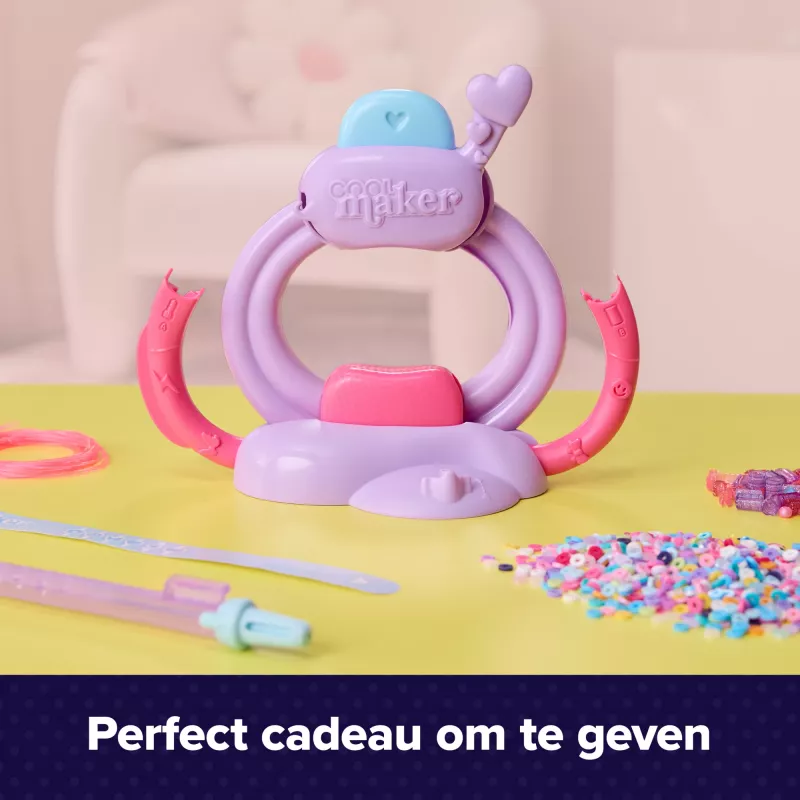 Aproču izgatavošanas komplekts Spin Master Cool Maker Stack'd Heishi Bracelet Studio — rokdarbu komplekts heishi stila aproču veidošanai