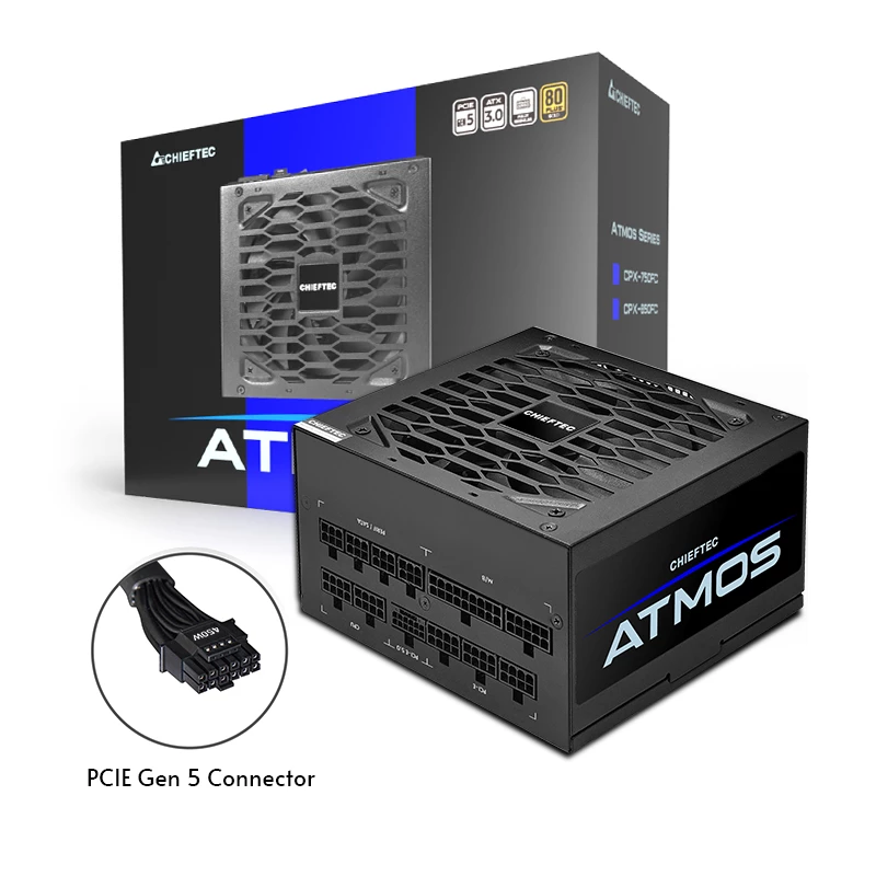 Chieftec Atmos barošanas bloks 850 W 20+4 kontaktu ATX ATX melns