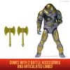 Action Figure Superman Hammer of Boravia 6-inch, filmas stils, ietver 2 aksesuārus, zelta/pelēkā krāsā