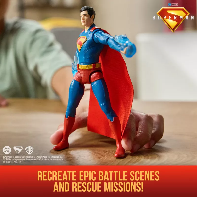 DC Comics, SUPERMAN Epic Strike darbības figūra, 6 collas augsta, autentisks filmas stils, ietver 2 piederumus, rotaļlietas zēniem un meitenēm no 4 gadu vecuma