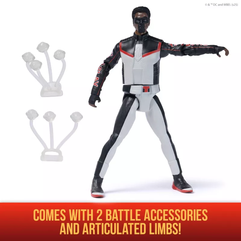 DC Comics, SUPERMAN, Mr. Terrific, Epic Strike Action Figure, 15 cm gara, autentisks filmas stils, 2 piederumi, rotaļlietas zēniem un meitenēm no 4 gadu vecuma