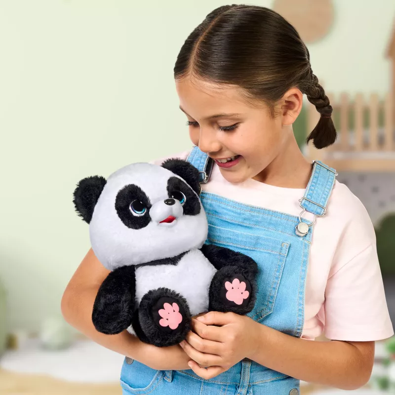 Moose Toys Little Live Pets My Baby Panda Chuchu, rotaļlietu panda, 4 gadi, interaktīva, skanoša, AA