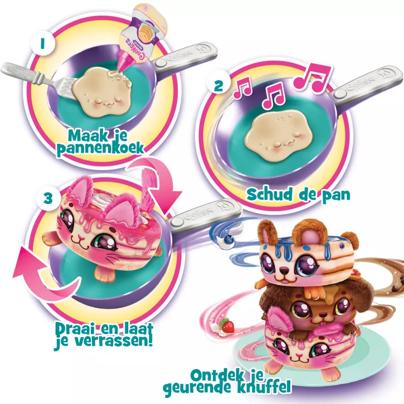 Moose Toys Cookeez Makery Pancake, rotaļlietu ēdiens, 5 g.