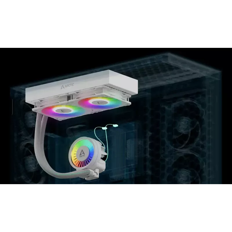 ARCTIC Liquid Freezer III Pro 280 A-RGB (Balts) Daudzsaderīgs visaptverošs CPU ūdens dzesētājs ar A-RGB
